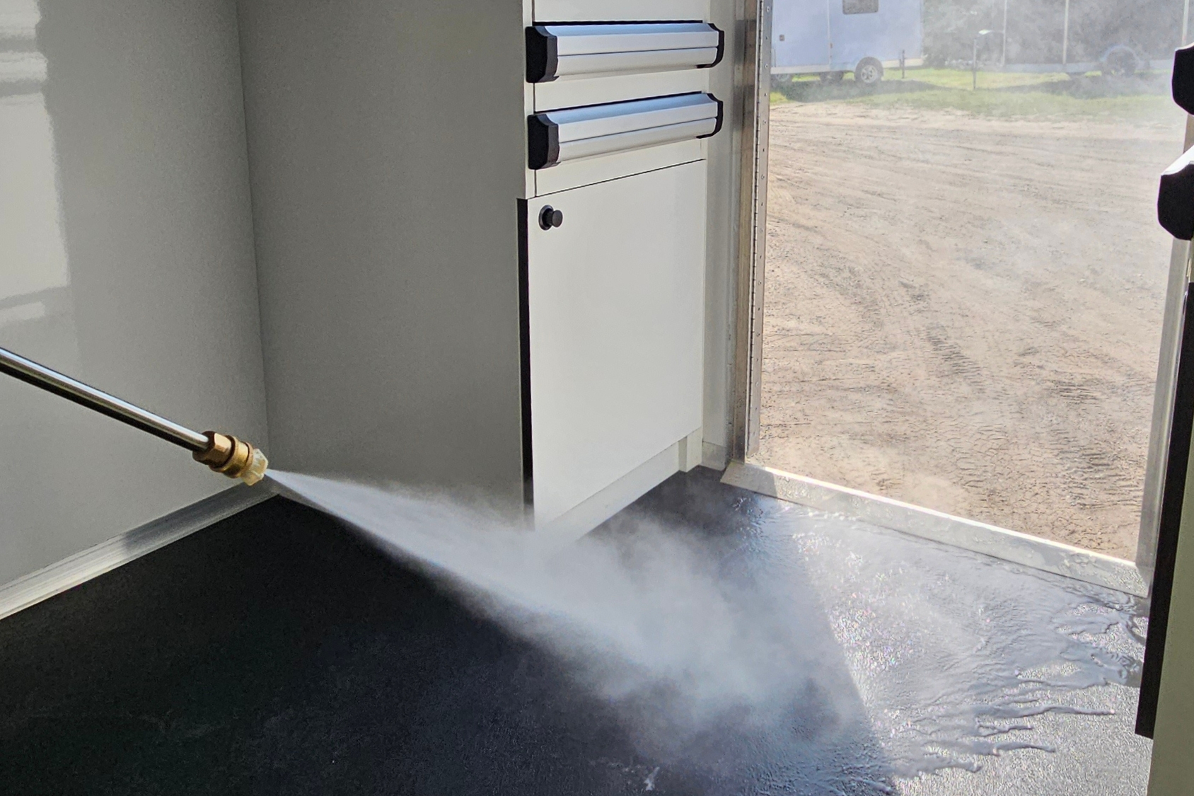 A compact and lightweight core pro fiber splicing trailer designed for efficient and reliable fiber splicing operations.