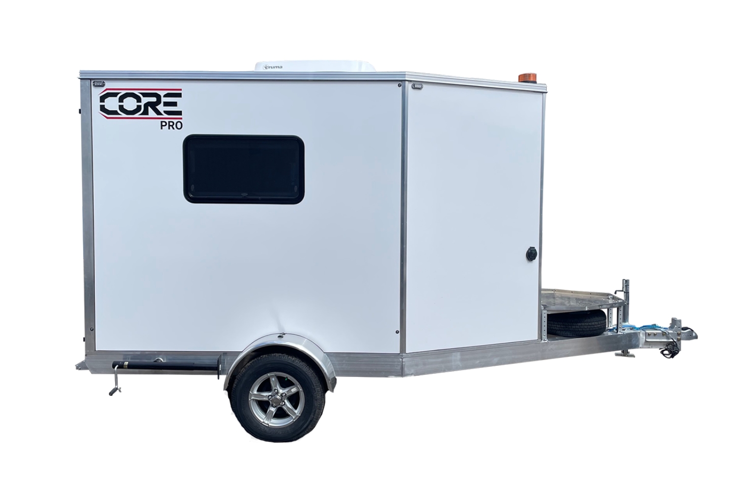 A high-quality trailer with a sleek, modern design and durable composite construction.