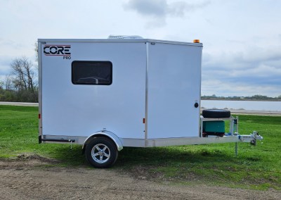 A compact and lightweight core pro fiber splicing trailer designed for efficient and reliable fiber splicing operations.