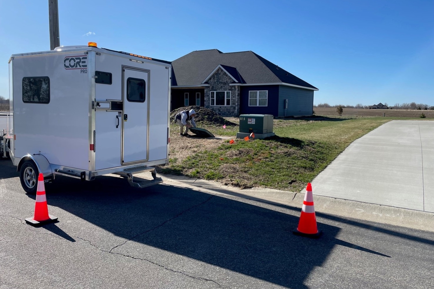 A compact and lightweight core pro fiber splicing trailer designed for efficient and reliable fiber splicing operations.