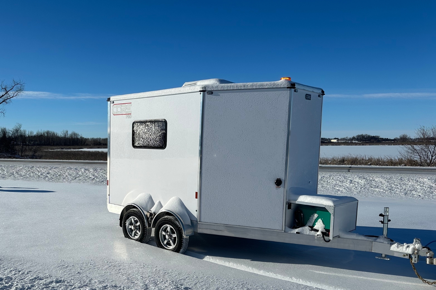 Temperature controlled, highly insulated and durable composite construction work trailer.