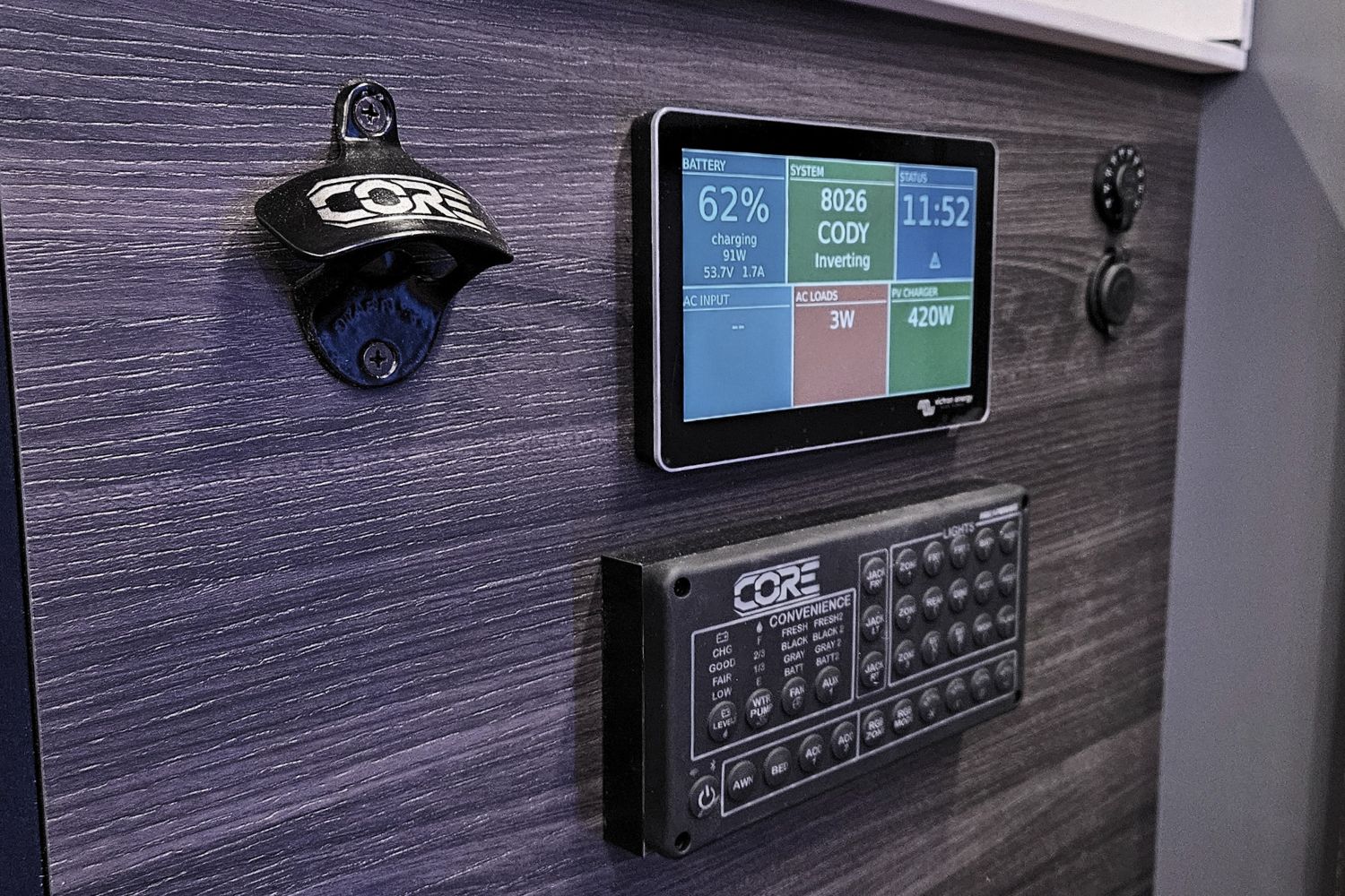 Off-grid RV, lithium capable.