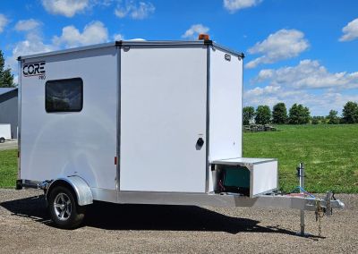 A compact and lightweight core pro fiber splicing trailer designed for efficient and reliable fiber splicing operations.