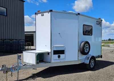 A compact and lightweight core pro fiber splicing trailer designed for efficient and reliable fiber splicing operations.