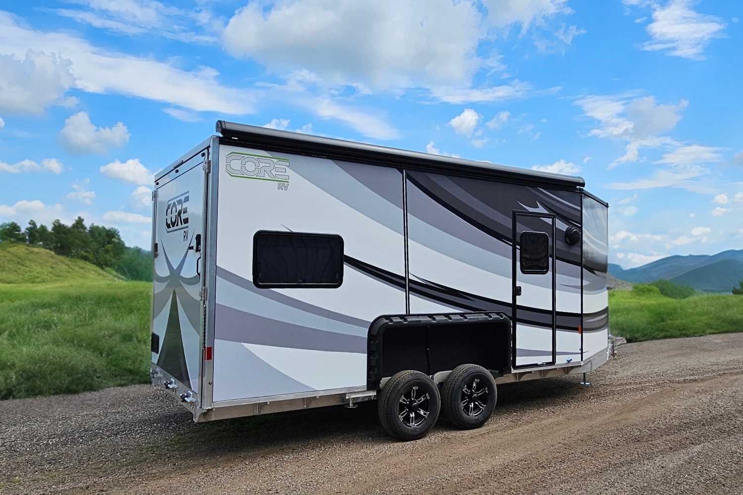 CORE RV trailers are built for adventure. Toy haulers to bring your toys along for the ride.